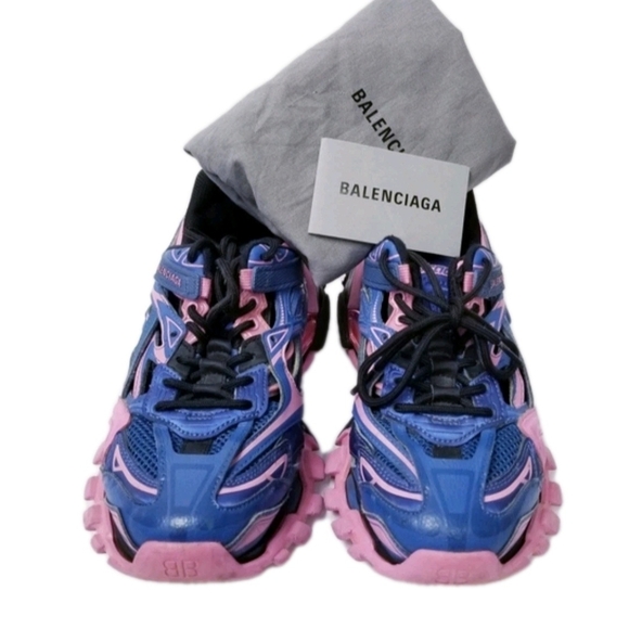 Balenciaga Shoes - Balenciaga Track 2 Sneakers Blue / Pink EU 38 US Women's Size 7.5-8 (GUC)